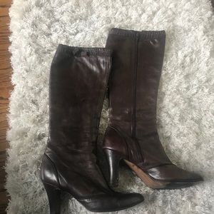 Chocolate Brown dress boots 38  US 7.5